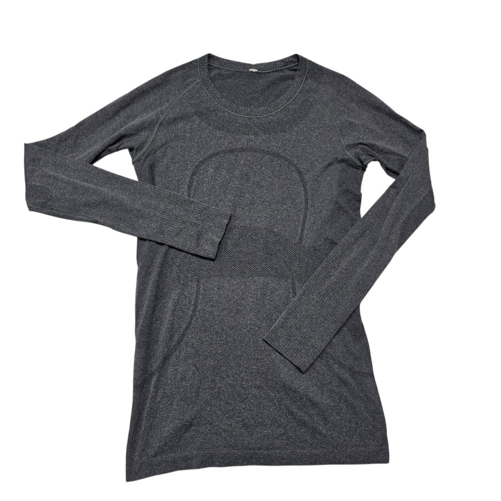 Lululemon Swiftly Tech‎ Long Sleeve 2.0 Women 6 Gray Heathered Workout Top